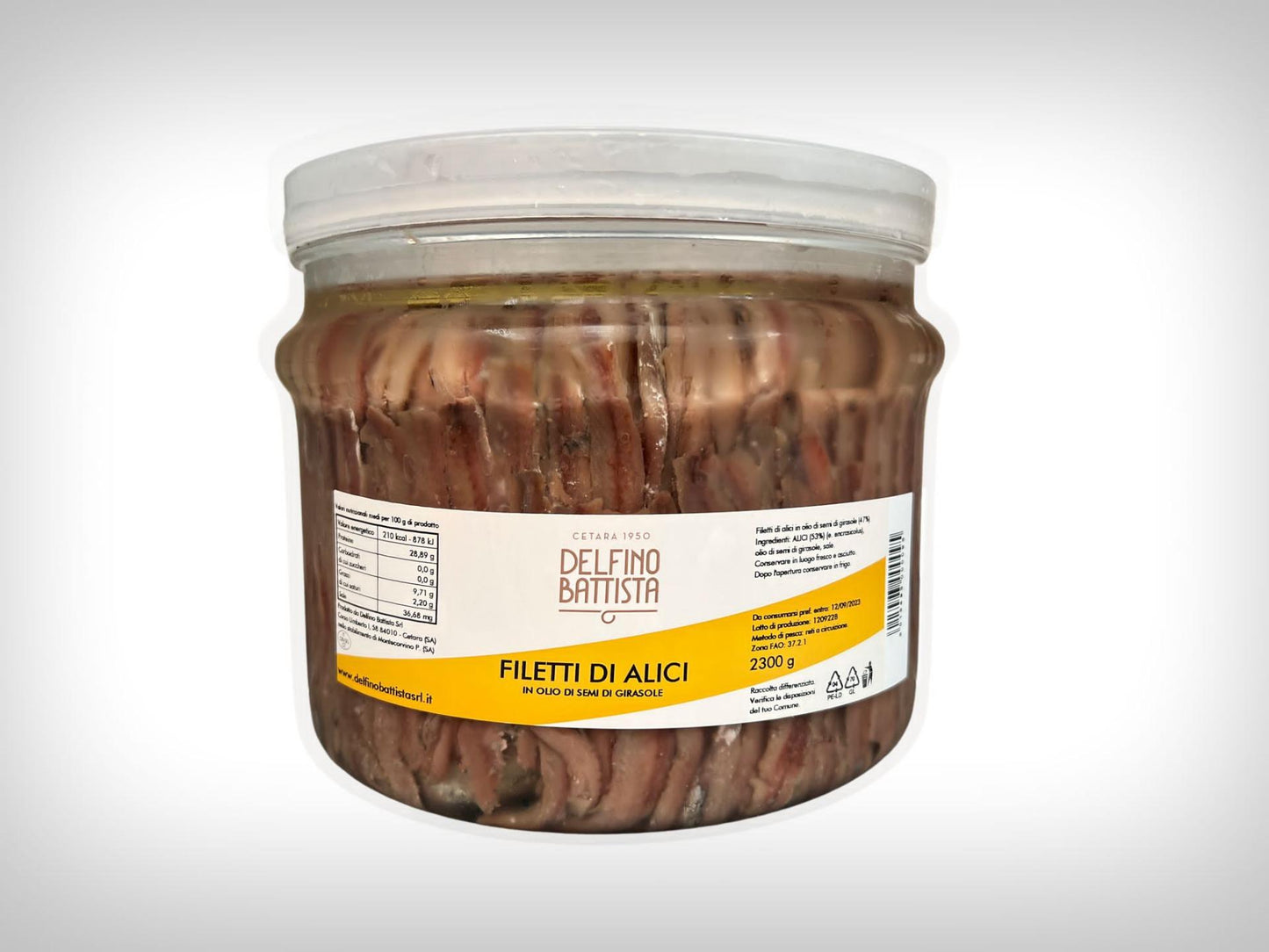 LINEA HORECA FILETTI DI ALICI SOTT'OLIO Delfino 2500ml