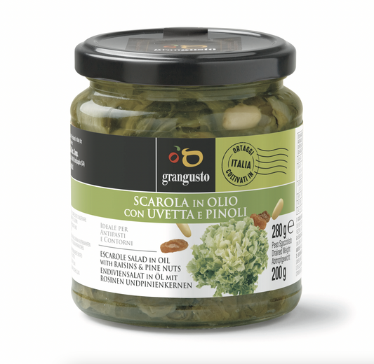 SCAROLA CON UVETTA E PINOLI IN OLIO GranGusto
