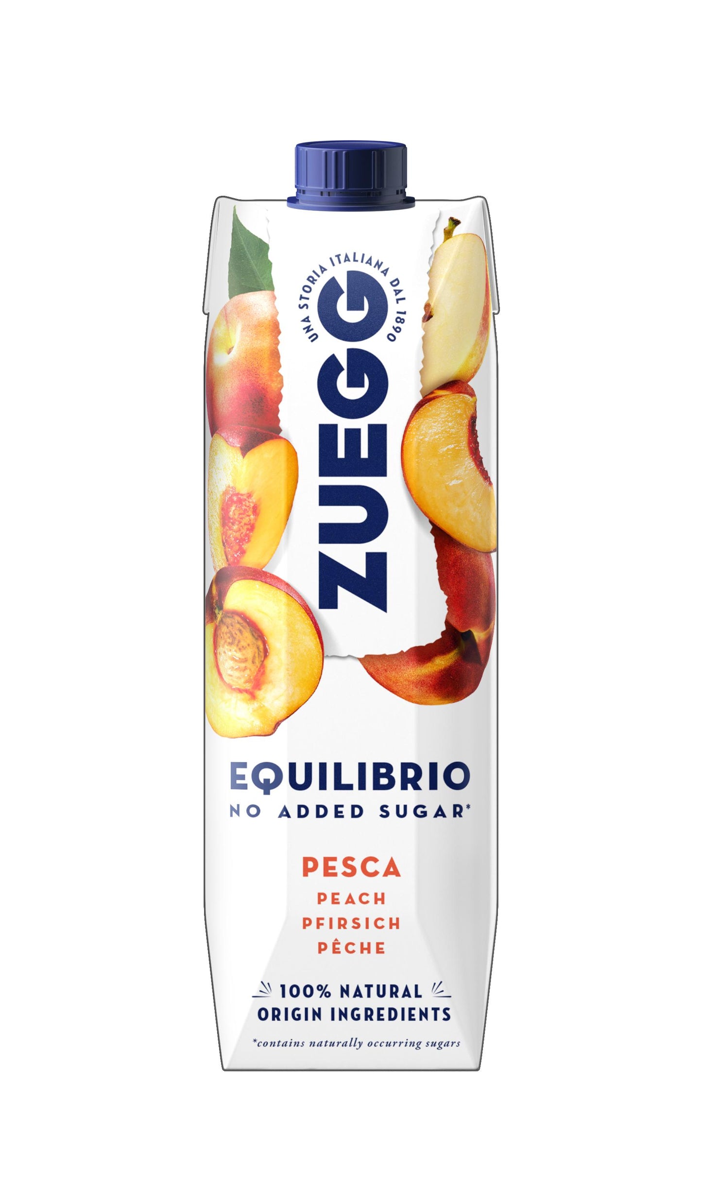 ZU 1000ml brik Peach No added sugar