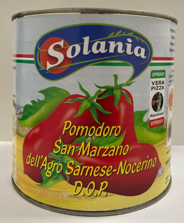 San Marzano Peeled tomatoes 3kgx6 - SOLANIA